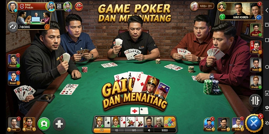 Tampilan menarik dari gameplay poker di 8II.