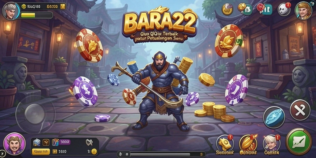 Tangkapan layar gameplay BARA22 yang menampilkan keseruan QiuQiu.