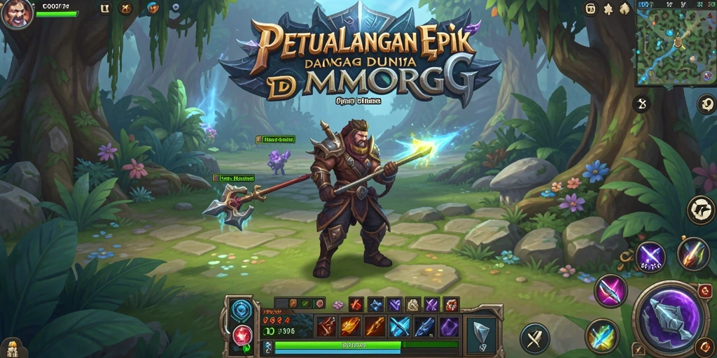 Tampilan gameplay epik C0077 yang menampilkan petualangan seru dalam MMORPG.