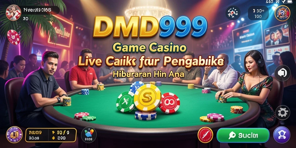 Tampilan gameplay mendebarkan di DMD999 dengan dealer langsung dan interaksi pemain.