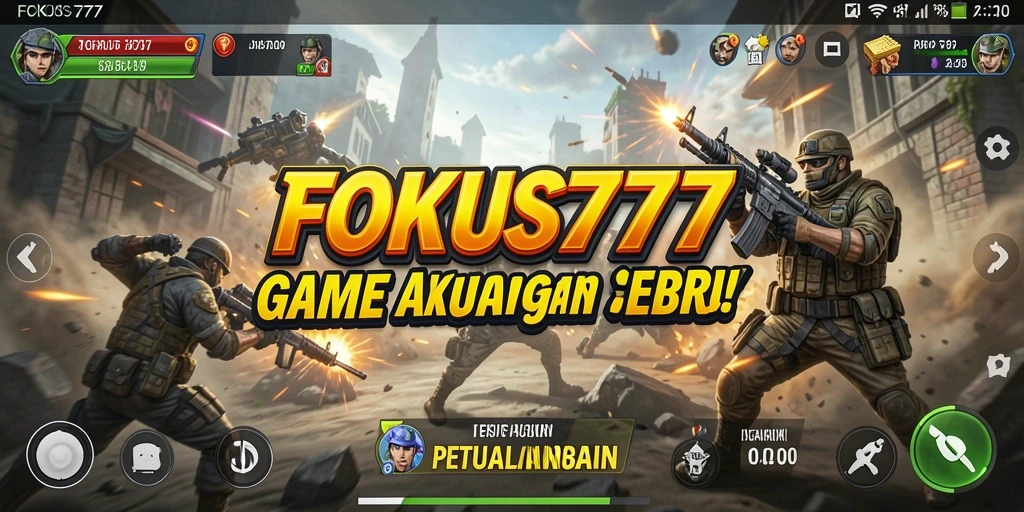 Tampilan aksi seru dalam gameplay FOKUS777.
