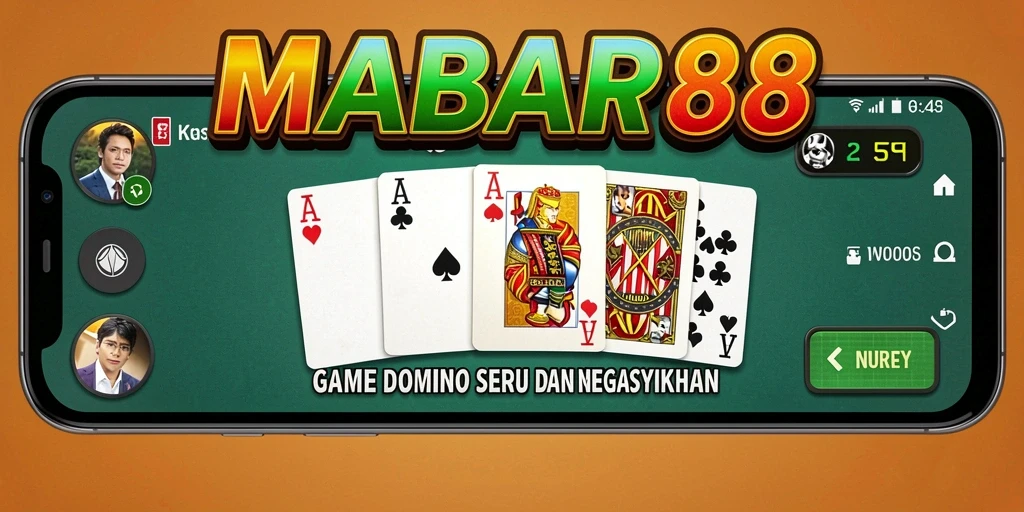 Tampilan gameplay MABAR88 dengan aksi seru permainan Domino.