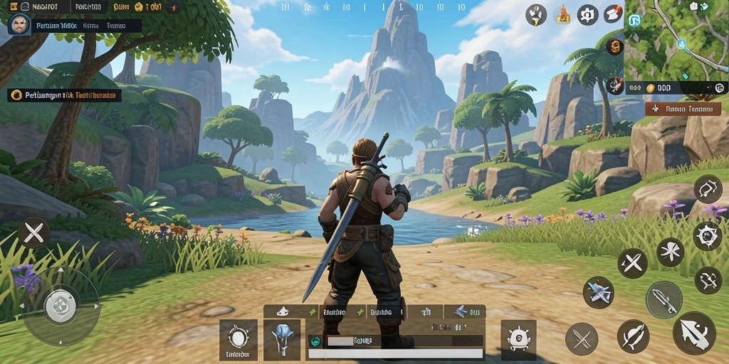 Tampilan gameplay NAGA1001 yang mendebarkan di dunia terbuka.