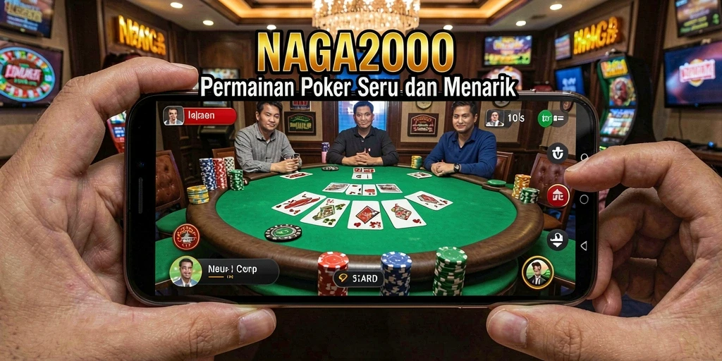Tampilan screenshot NAGA2000 dengan aksi permainan poker yang menarik.