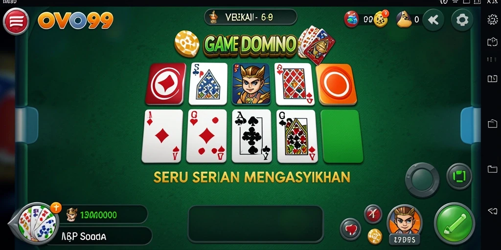 Screenshot gameplay OVO99 menampilkan keseruan permainan Domino.