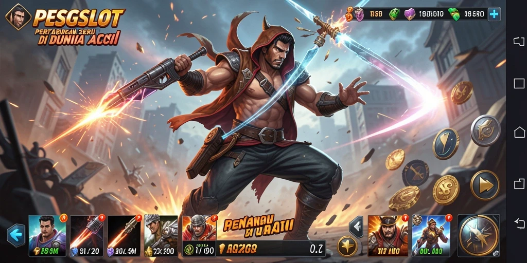 Screenshot menampilkan momen aksi seru di PESGSLOT.