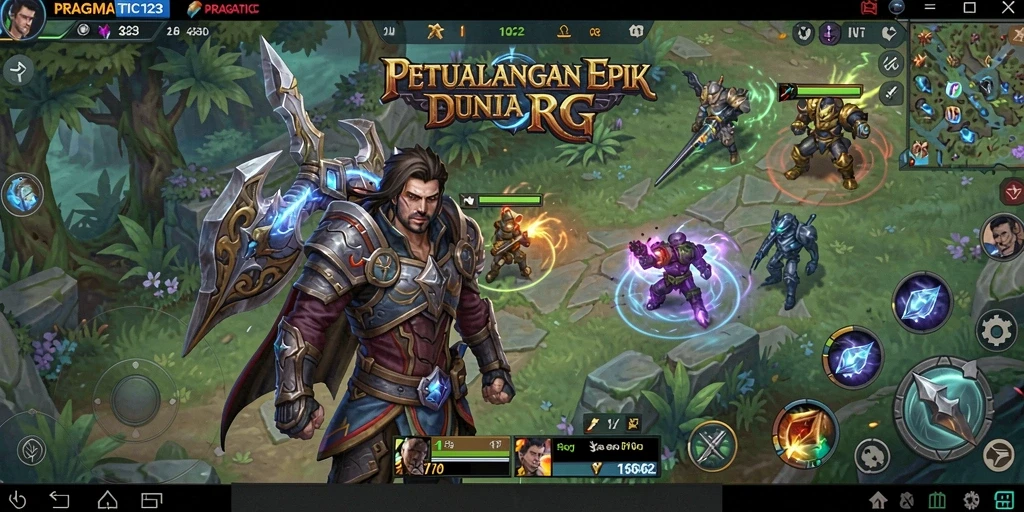 Tampilan utama gameplay RPG PRAGMATIC123 yang mendebarkan.
