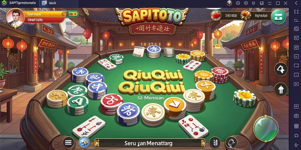 Tampilan gameplay QiuQiu yang mendebarkan dan penuh strategi di SAPITOTO.