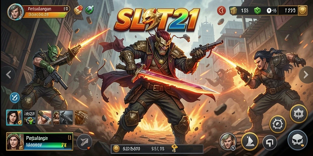 Tampilan menengah dari permainan SLOT21 yang seru dan menegangkan.