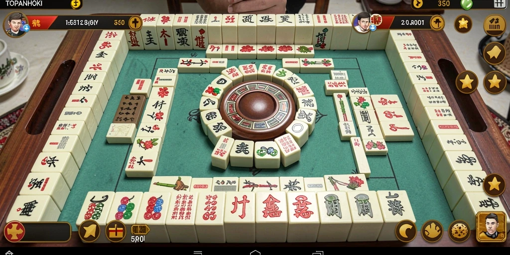 Tampilan gameplay seru dari permainan Mahjong TOPANHOKI.