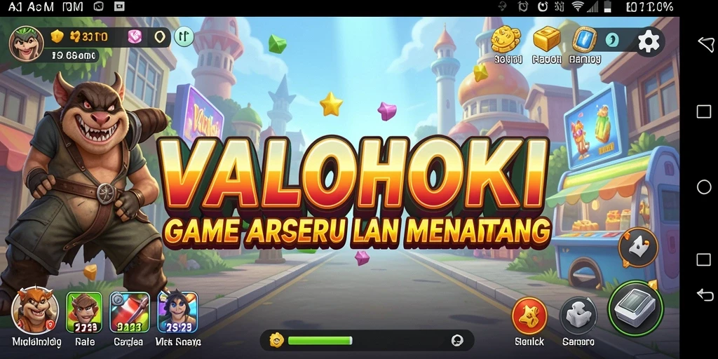 Tampilan gameplay VALOHOKI yang seru dan penuh warna.
